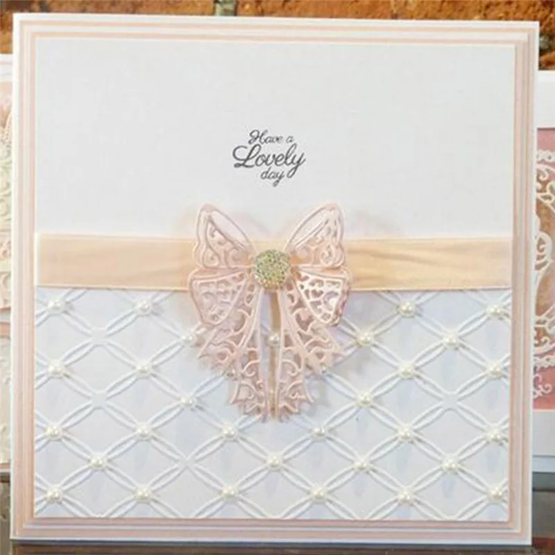 

Lace Bow Metal Cutting Dies Crafts Frame Die Cut for New 2019 DIY Scrapbooking Card Making Album Embossing Stencil