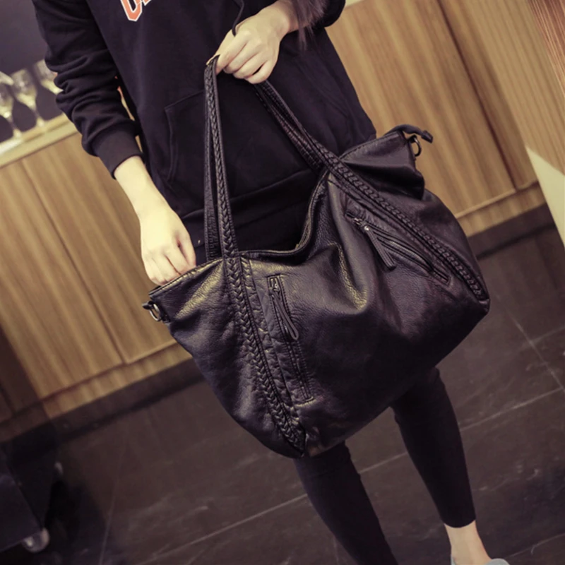 Large Soft Leather Bag for Women Handbags Ladies Crossbody Bags Hobos Shoulder Bags Female Big Tote Sac A Main Large Soft Leather Bag for Women Handbags Ladies Crossbody Bags Hobos Shoulder Bags Female Big Tote Sac A Main