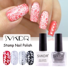 7 SVKDR 2019 ml/pc Mais Novo Selo Unha Polonês & Stamping Polonês Stamping Platte Laca Do Prego Ferramentas de Arte do Prego DIY Manicure stamper(China)