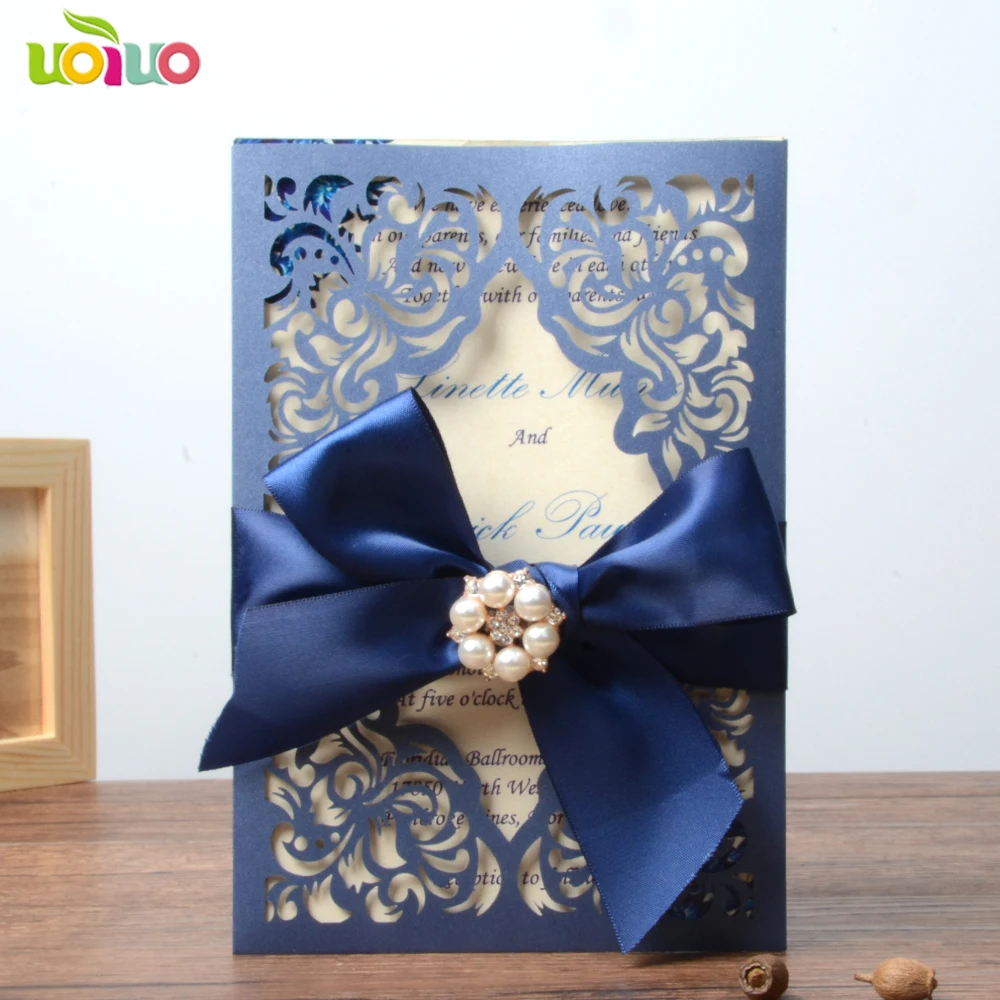 royal blue wedding invitation card paper wedding cards