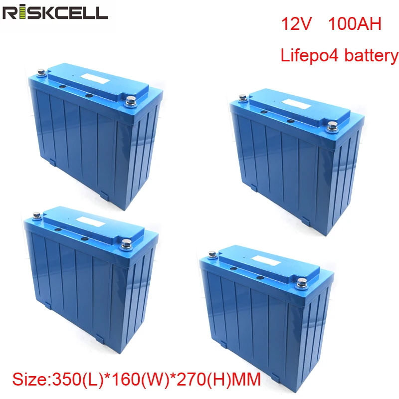 

No taxes 4pcs/lot 12V 100ah lithium battery/LifePO4 Battery pack for motorcycle/golf cart