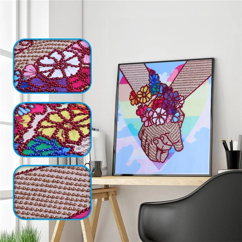 Special Shaped Diamond Painting DIY 5D Partial Drill Cross Stitch Kits Crystal Rhinestone Of Picture Serial Diamond #3A08 (2)