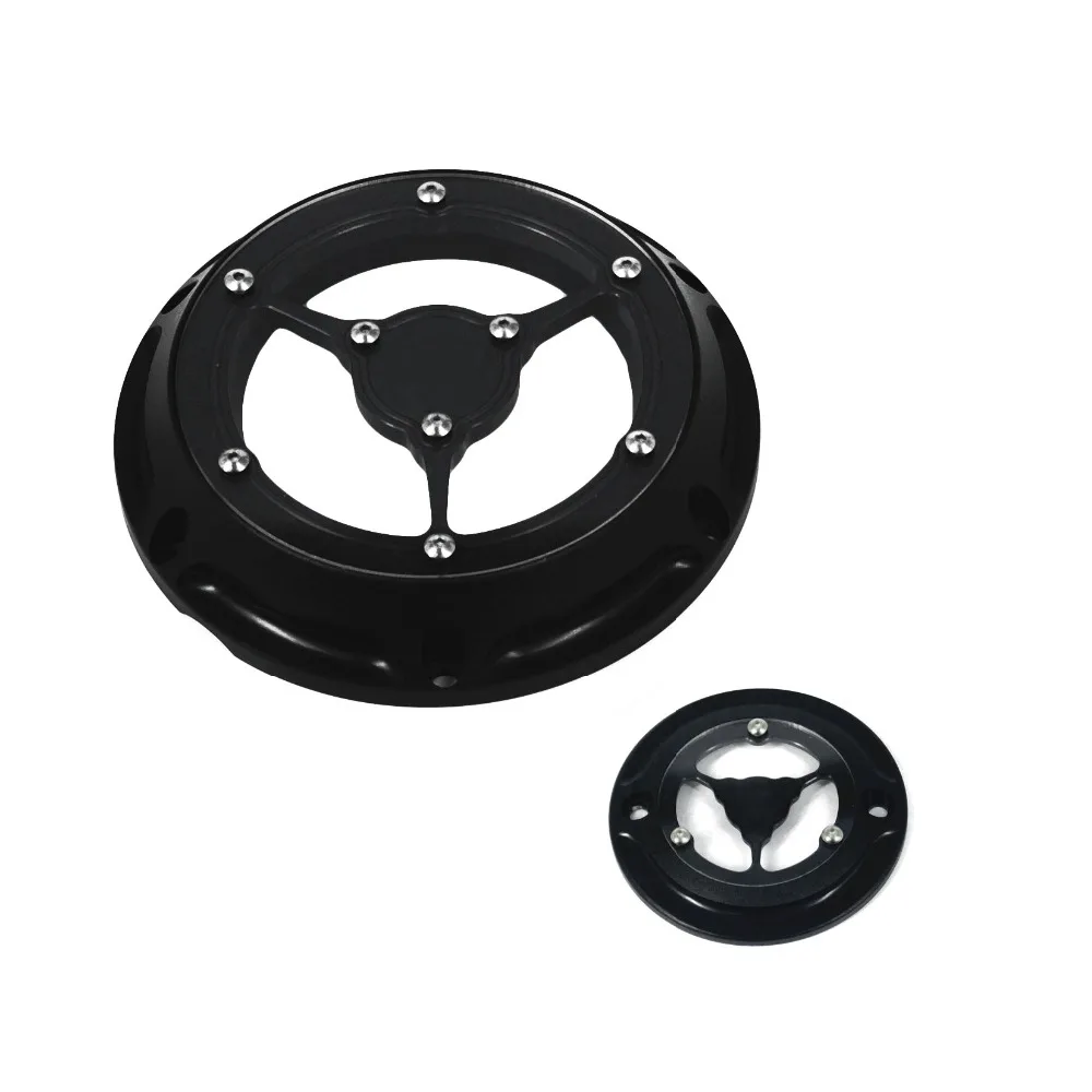 

Motorcycle Derby Cover & Timer Cover CNC Transparent Cover Black Chrome Aluminum For Harley Sportster XL 2004 2005-2016