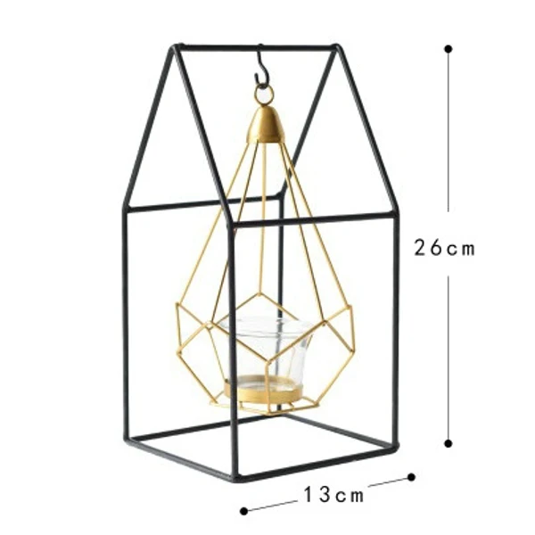 Nordic стиль Ins подсвечники романтический свадебный ужин подсвечник золотистые железные книги по искусству висит канделябры бар вечерние украшения дома - Цвет: 3