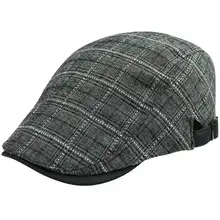 Унисекс Мужской винтажный плед Boina женский плоский берет кепка мужской хлопок полиэстер береты шляпа Женская Chapeau женская шапка Размер Регулируемый