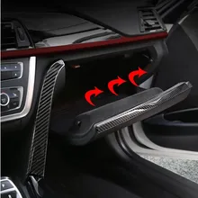 CNORICARC Copilota Cassetta Degli Attrezzi Trim Strisce 2 pz per BMW 3 4 serie f30 f34 3GT 2013-18 CON GUIDA A SINISTRA di Carbonio fibra di Car styling accessori