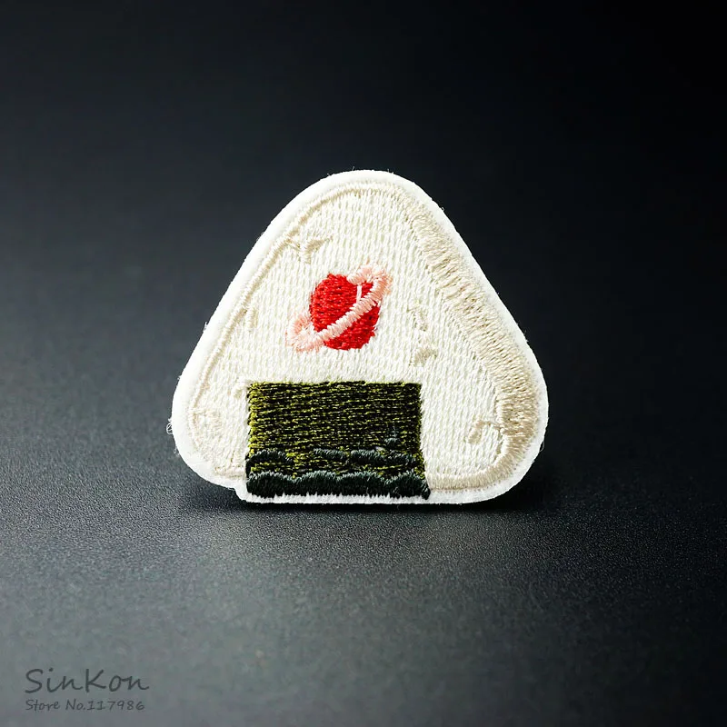 

Rice Balls Size:3.5x4.0cm DIY Patches Cloth Patch Embroidered Cute Badges Hippie Iron On Cartoon Patches For Clothes Sticker