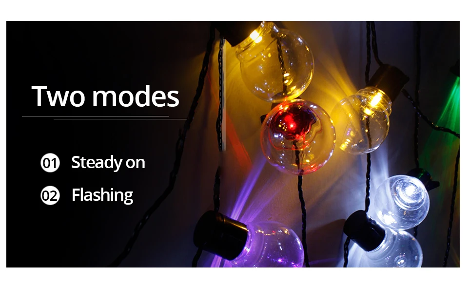 LED Solar Lamp String Fairy Light Outdoor Solar Light Festoon Globe Ball String Lights (8)