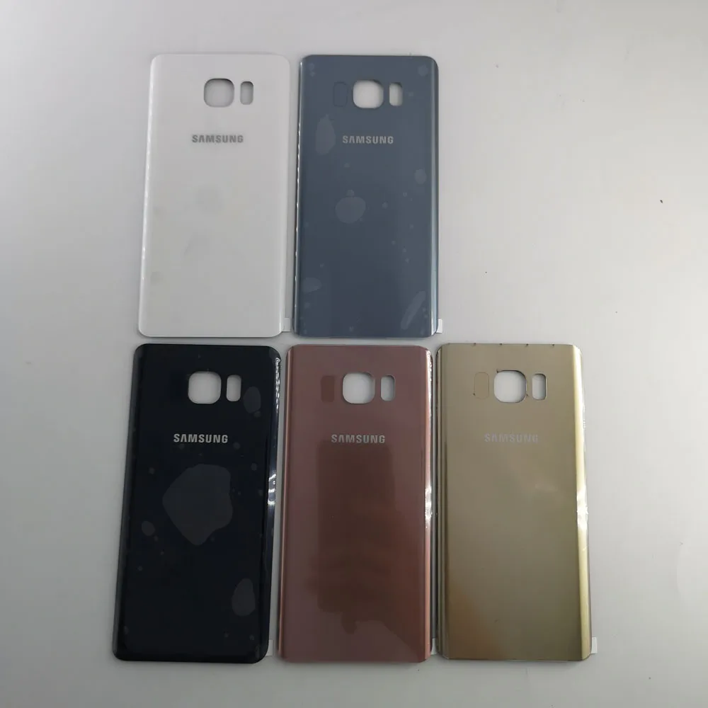 Задняя крышка аккумулятора для Samsung Galaxy Note5 Note 5 замена корпуса из стекла + клейкая