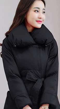 Женское пальто, новинка, пуховик, длинный, большой размер, толстый, теплый,, горячая Распродажа - Цвет: Черный