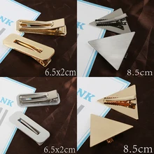 1 шт., винтажный сплав, золото/серебро, аксессуары и клипсы для волос, геометрическая форма треугольника, заколки-пряжки для волос для женщин, инструмент для укладки волос