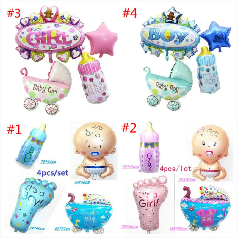 Wholesale 4pcs Lot Shaped Baby Helium Balloons For Baby Shower Party Foil Ballon Baby Boy Girl Globos Birthday Party Decoration Balloons Wholesales Balloon Balloonballoon For Party Aliexpress