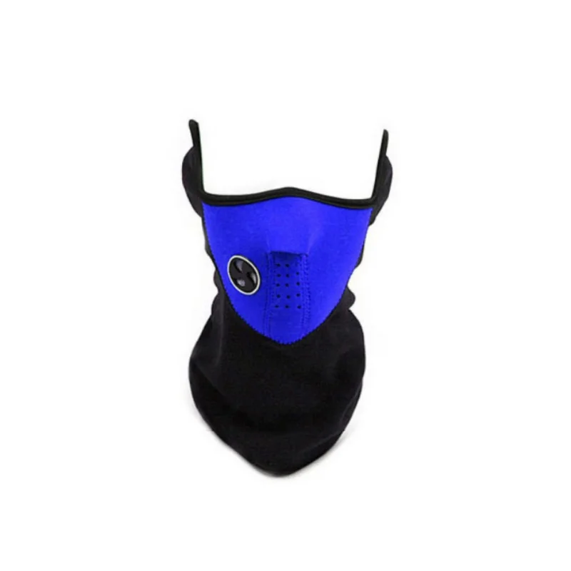 Motorcycle Half Face Mask Cover Fleece Unisex Ski Snow Moto Cycling Warm Winter Face Mask - Цвет: Синий