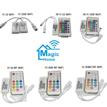 

Mini Wireless WIFI LED RGB / RGBW Controller RF Remote Control IOS/Android Smart Phone for RGBCW/RGBWW RGB LED Strip,DC12-24V