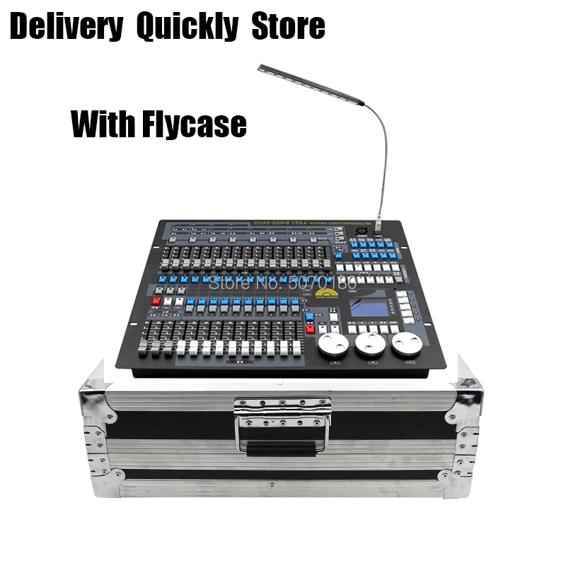 

Kingkong 1024 DMX Controller with flycase Stage light DMX Master console flight box for XLR-3/XLR-5 led par beam moving head