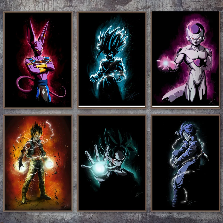 Estilo Nordico Lienzo Impresion Anime Siete Dragon Ball Poster