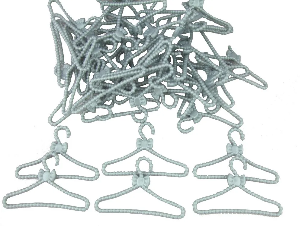 10pcs/set grey color Clothes hangers for barbie doll accessories