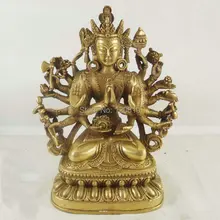 Медь восемнадцать рука квази упоминания статуи Будды украшения женский Тантрический Будда Рука Гуаньинь