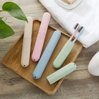 

1 pcsCandy Color Wheat Straw Toothbrush Storage Case Portable Outdoors Toothbrush Organizer Household Bathroom Toothbrush Holder