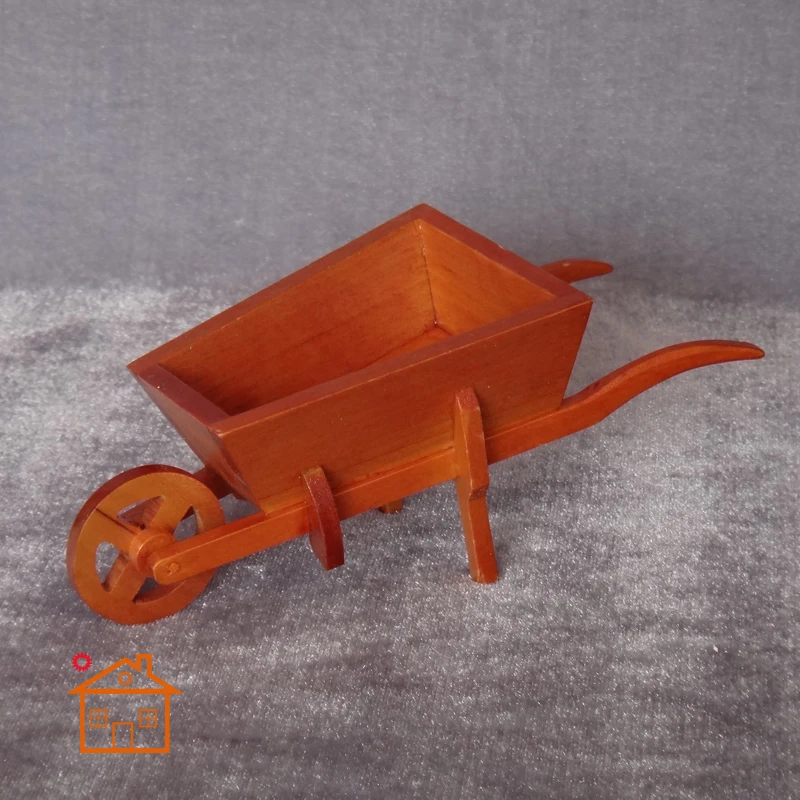 diy dollhouse miniatures halloween wood wheelbarrow 112 scale b024 in furniture toys from toys hobbies on aliexpresscom alibaba group