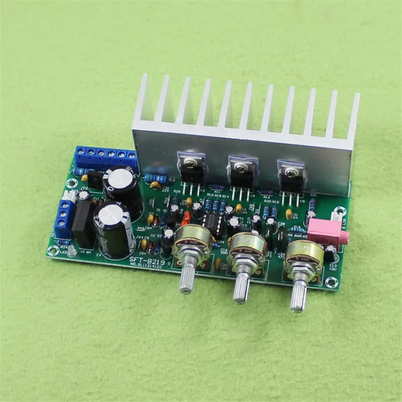 TDA2050+TDA2030 2.1 Three channels subwoofer amplifier board finished