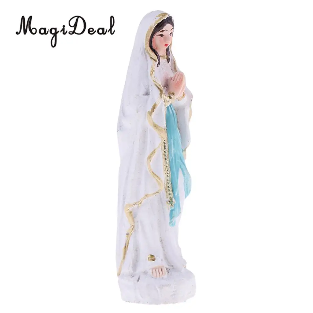 MagiDeal Resin Virgin Mary Figure Statue Sand Table Model Miniature for Garden House Yard Diorama layout Acce Collectible Gift