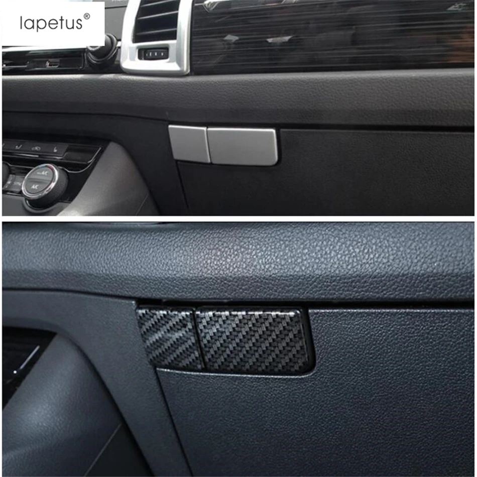 

Lapetus Accessories Fit For Skoda Kodiaq 2017 2018 2019 ABS Co-pilot Glove Box Button Switch Decorative Molding Cover Kit Trim