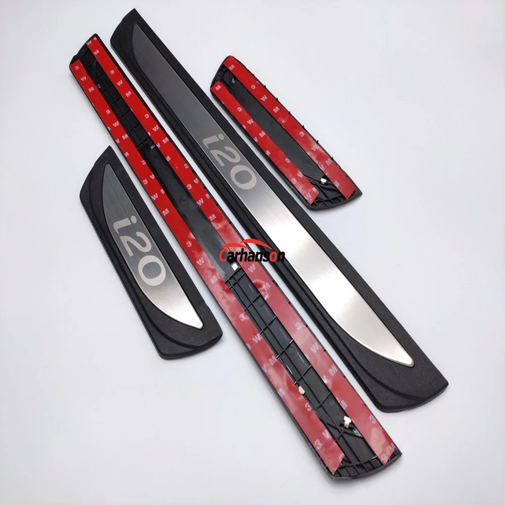 For Hyundai Elite I20 Door Sill Strip Protector Protection Scuff Plate Car Styling Sticker Auto Accessories