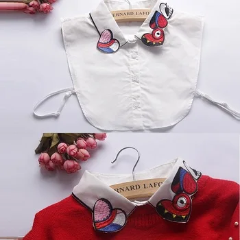 detachable accessories fake collar detachable for women fake shirt collars woman lace  ladies decorative denim embroidery women