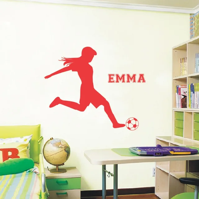 football soccer wall decals vinyl personalized name poster wall art
