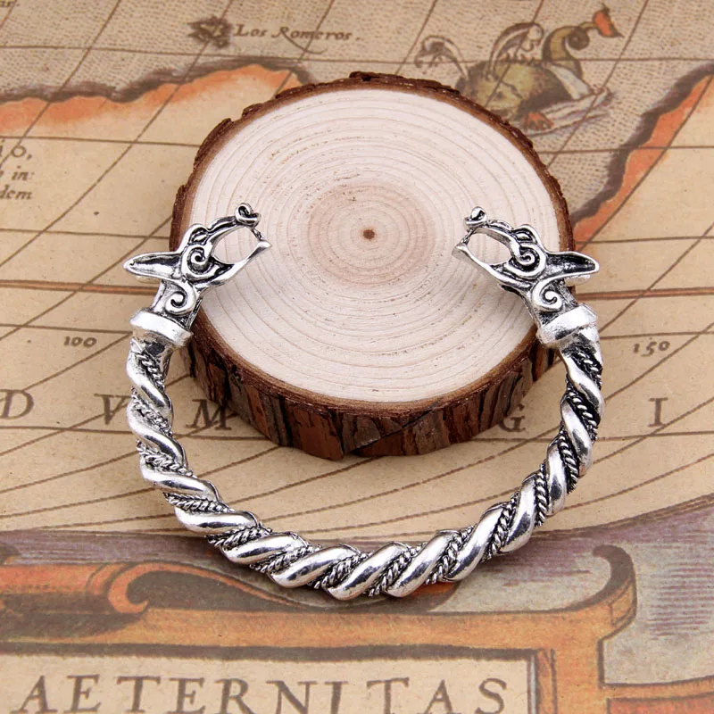 

Yage 1pc Men's Wolf Nordic Rune Bangle Viking