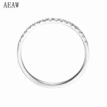 

Slim Diamond wedding band eternity ring Classic round diamond band Pave diamond ring Anniversarry gift 14k White Gold