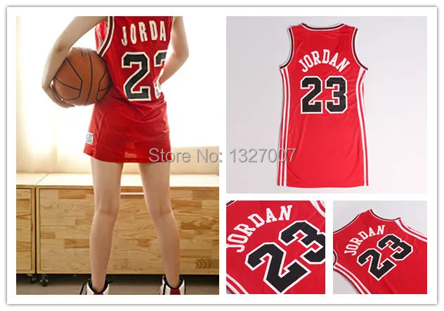 Michael Jordan #23 Women Basketball Jersey of embroidered dress free shipping