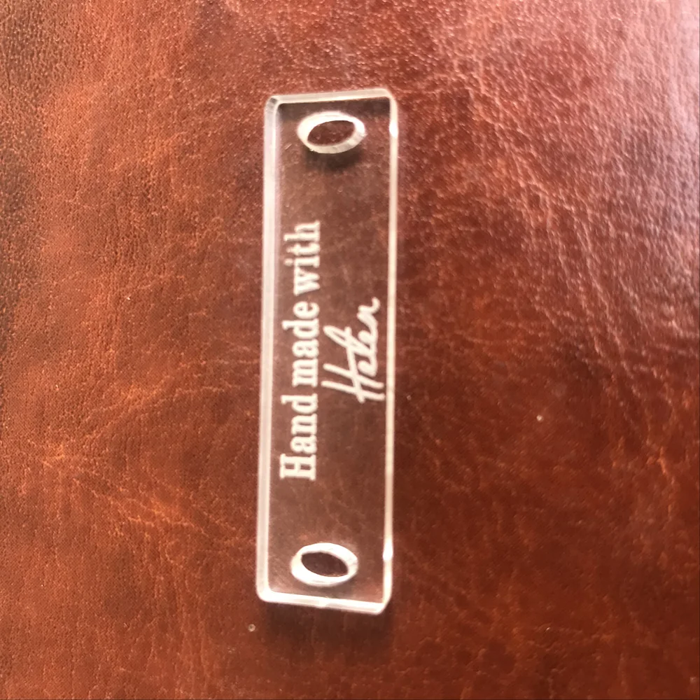 Personalized acrylic tag,clothing tag,sewing on acrylic labels tags, crochet hatsglovesbag,Custom labels for handmade products (3)
