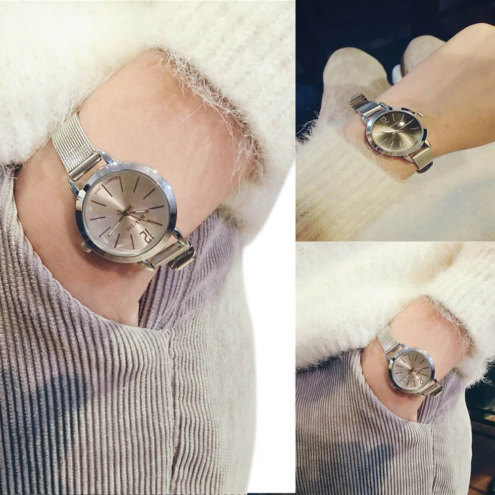 Горячая распродажа женский простой браслет стиль Леди Мода изысканные Изящные наручные часы с маленьким циферблатом Relogio Feminino женские подарки HK& 50