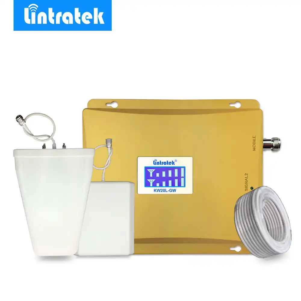 Lintratek усилитель сотовой связи 3G W-CDMA 2100MHz + GSM 900Mhz Dual Band мобильный телефон усилитель сигнала GSM 900 2100 UMTS репитер 3g - изображение