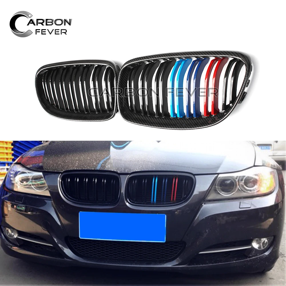 

2-Slat Grills For BMW 3 Series E90 E91 316i 318i 320i 323i 325i 328i 330i 335i 2008-2011 Carbon Fiber Coforful Racing Grille