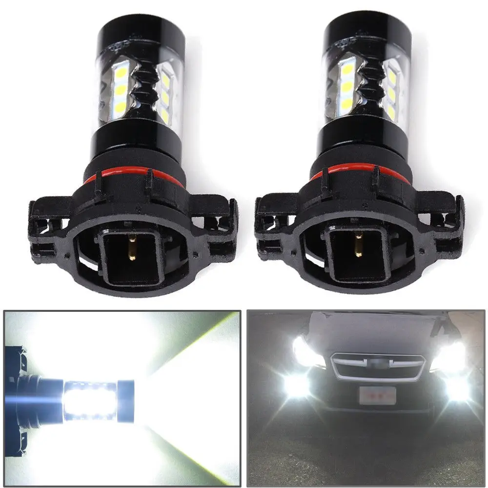 

2pcs 6000K White High Power 80W LED H16 5202 Car Halogen Fog Light HeadLight DRL HOD Lamp 6000K Bulb White High