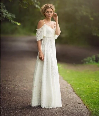Elegant Boho Chic Rustic Women Long 