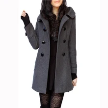Wool Blends Coat 2016 Winter Jacket For Women Fashion Double Breasted Ladies Woolen Coat Brand Overcoat Manteau Femme