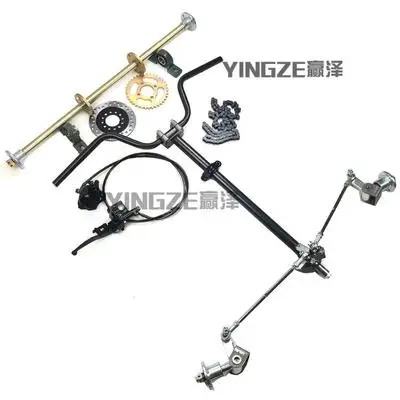 

Go Kart Karting ATV UTV Buggy Pole Track Tie Rod Ball Joint Steering Knuckle Flange Handlebar Steering Column With Rear Axle