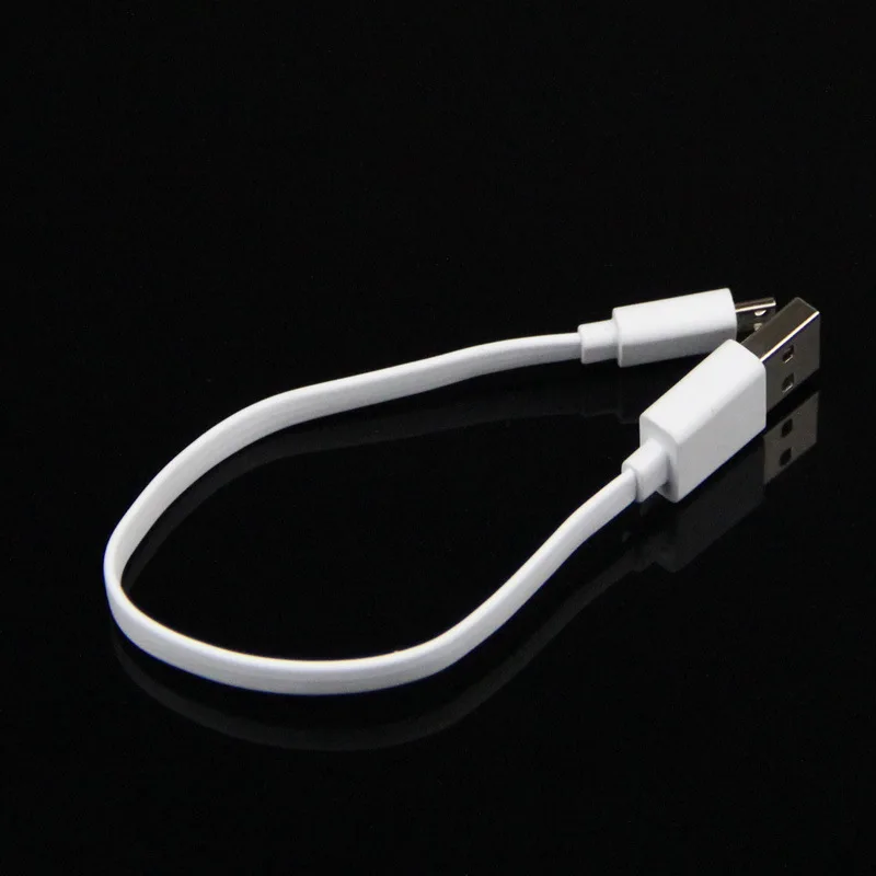 100 шт. кабель Micro USB для зарядки телефонов длина 20 см плоский провод мягкий
