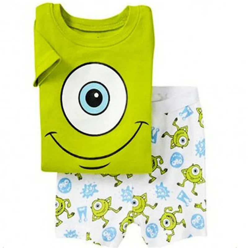 Одежда для мальчиков и девочек из чистого хлопка летняя пижама с короткими рукавами с мультяшным принтом сердечка и рыбки комплекты детского нижнего белья - Цвет: Лаванда