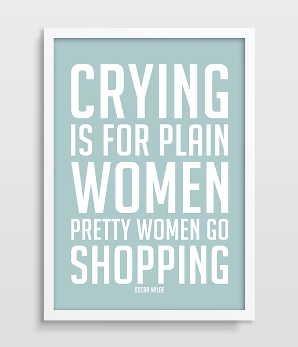 Typographic Print, Oscar Wilde Quote, Typographic Poster, Typographic Art, Kitchen Art, Gift For Girlfriend, Mothers Day Gift, Bedroom Art