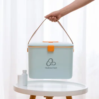 

Extra Large Capacity Family Multi-layer Portable Medicine Storage Box Sundries Storage Box with Handle Drug Storage Box