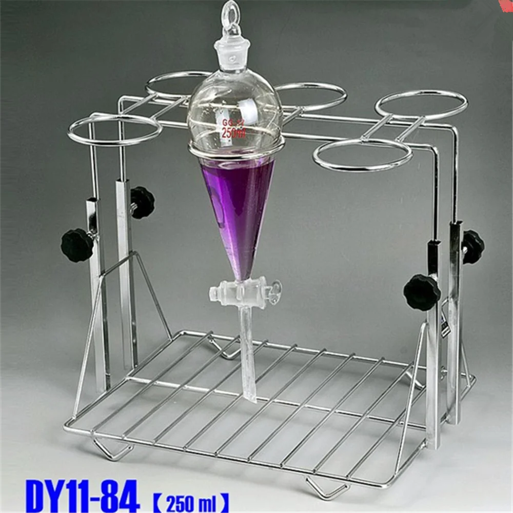 Liftable Stainless Steel Separating funnel stand support for 500ml W 6 holes Lab supplies