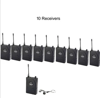 

UHF Wireless Tour Guide Translation System 10 Receivers wireless tour guide system Teach Train Visit Tourism UHF-938 DHL EMS