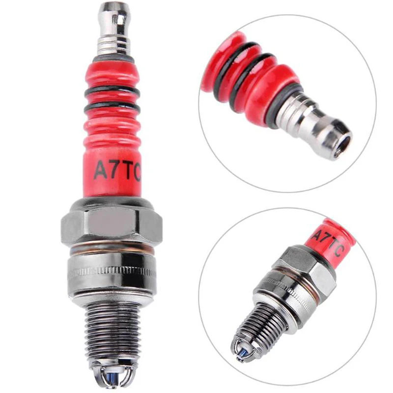 VODOOL Motor Auto Replacement Parts Spark Plugs High Performance 3-Electrode Motorcycle Spark Plug A7TC for 50cc-150cc ATV VODOOL Motor Auto Replacement Parts Spark Plugs High Performance 3-Electrode Motorcycle Spark Plug A7TC for 50cc-150cc ATV