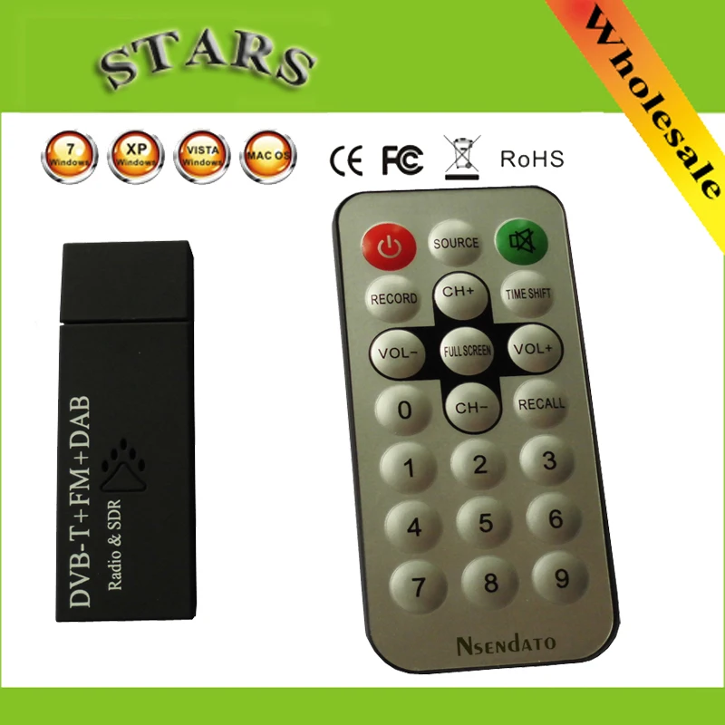 

RTL DVB-T/FM+DAB USB 2.0 Mini Digital TV Stick DVB T Dongle SDR with RTL2832U & FC0013 Radio SDR Tuner Receiver + Remote Control