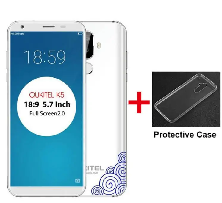 Флэш продажи Oukitel K5 4000 mAh 4G MTK6737T Quad Core мобильный телефон 5 7 &quotHD 18:9 2 Гб Оперативная